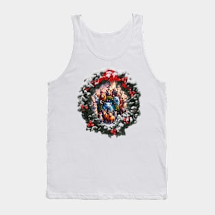 Christmas Snow Animals Wreath Tank Top